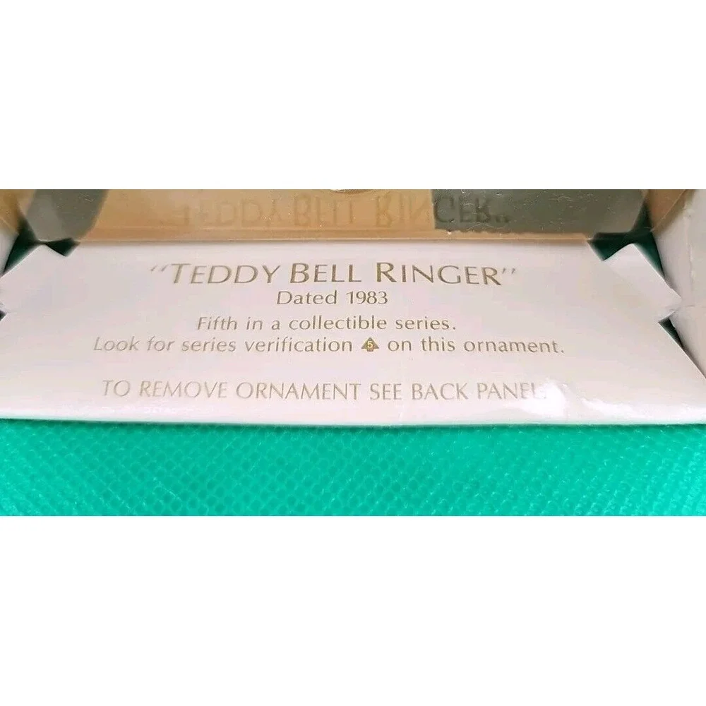 1983 Hallmark‎ Teddy Bear Ringer Ornament Bell 5th In Series New Open Box